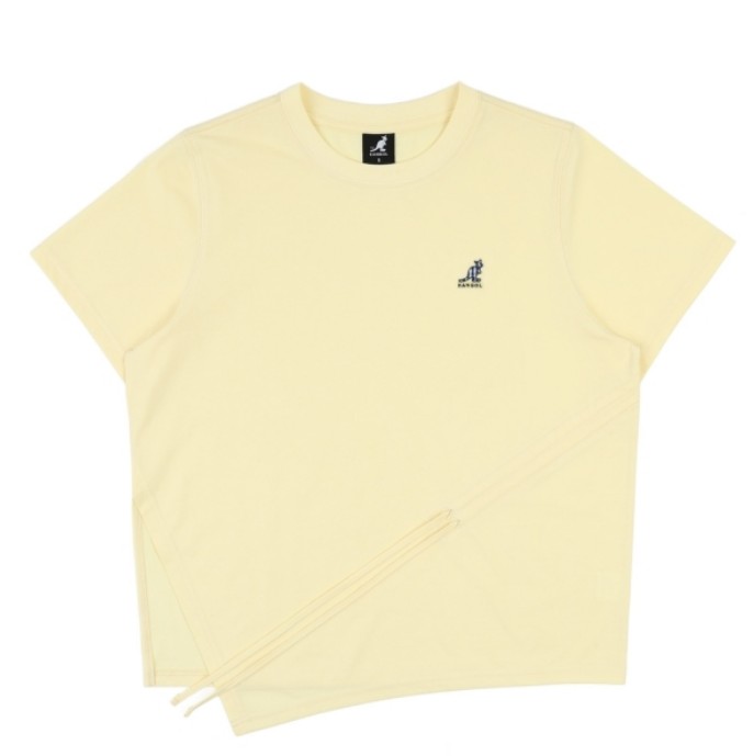 KANGOL KANGOL 短T 淺黃 抽繩 綁帶 短袖 上衣 女 6622100861