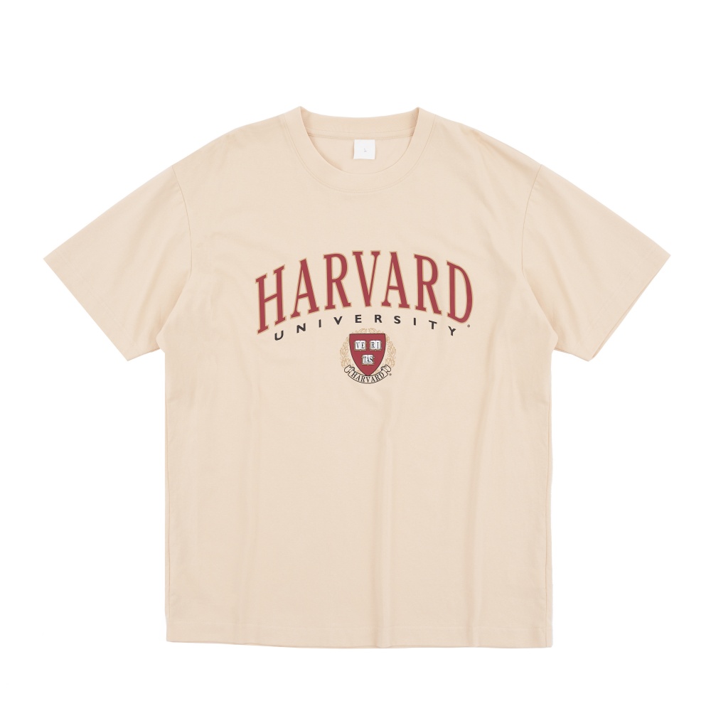NCAA NCAA 短T 米色 哈佛 LOGO 落肩 棉T 短袖 中性 7325800731