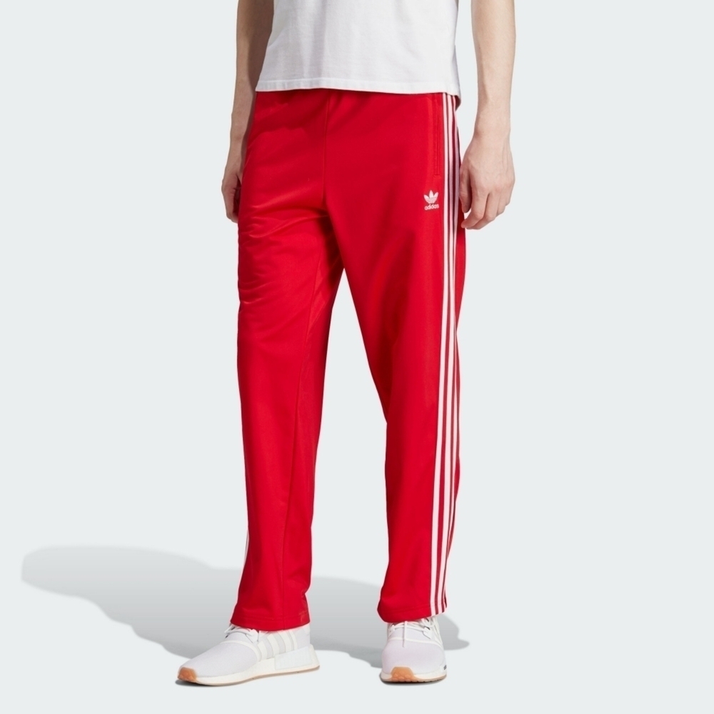 adidas 愛迪達 ADIDAS 長褲 FIREBIRD TP 紅色 三葉草 三線褲 男 IJ7057