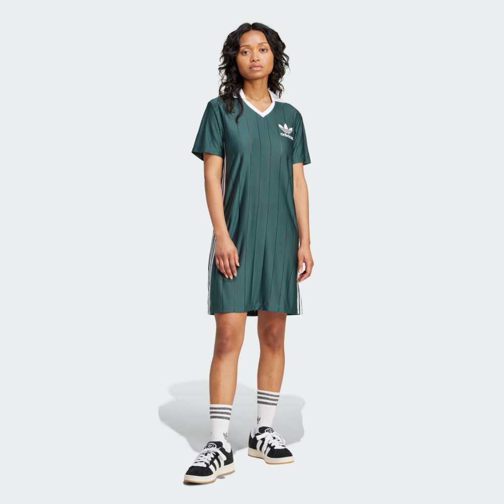 adidas 愛迪達 ADIDAS 長裙 ADICOLOR 綠色 復古 連身洋裝 女 IX5507