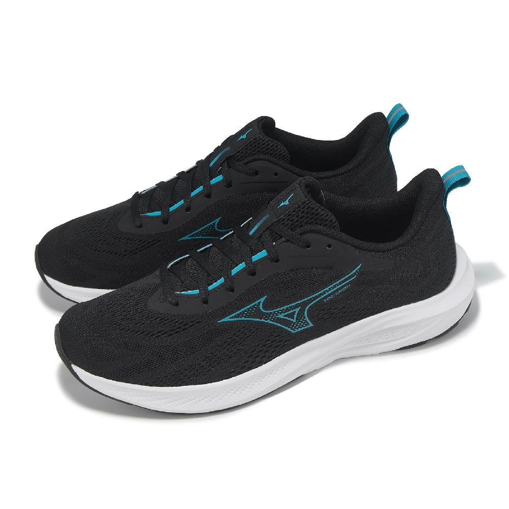 MIZUNO 美津濃 慢跑鞋 Enerzy Runnerz 2 寬楦 男鞋 黑 白 緩衝 輕量 運動鞋 K1GA2512-01
