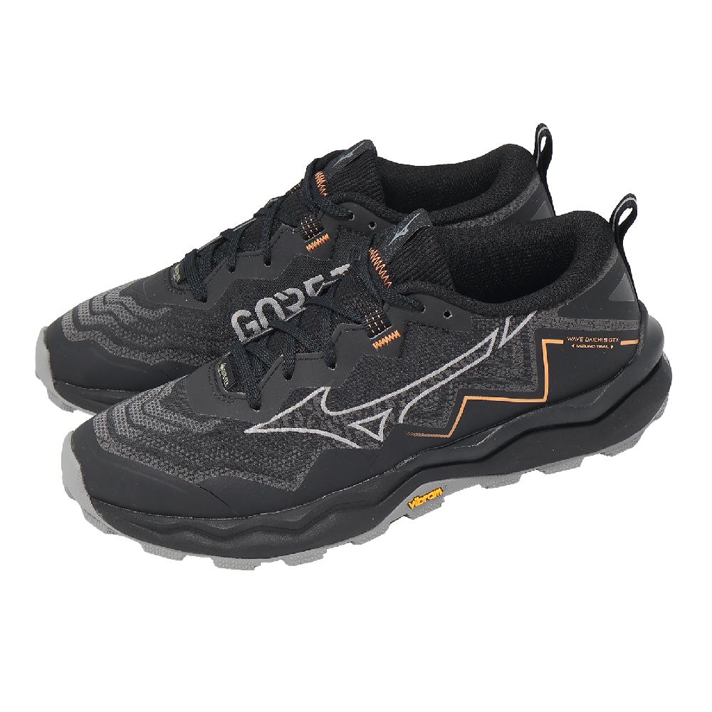 MIZUNO 美津濃越野跑鞋Wave Daichi 9 GTX 女鞋黑防水黃金大底戶外