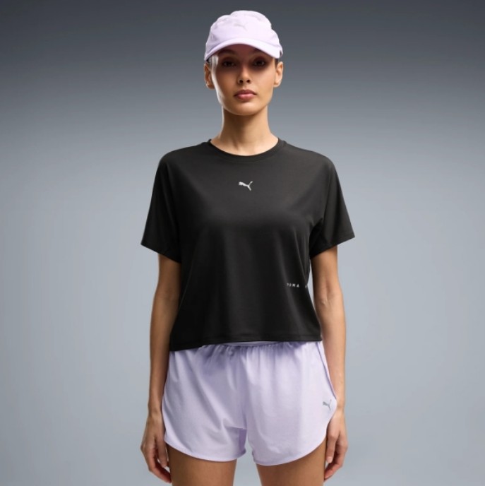 PUMA 彪馬 PUMA 短T BS CLOUDSPUN 慢跑系列 黑色 運動短袖 女 52898801