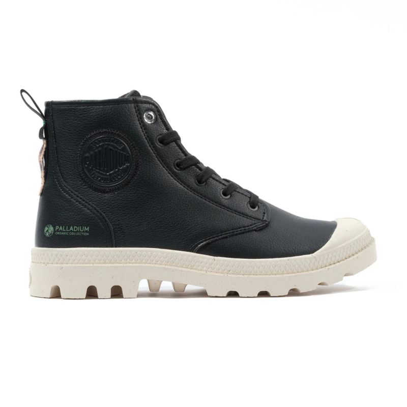 Palladium 帕拉丁 PALLADIUM 休閒鞋 PAMPA HI RE-VEGAN LTH 黑 皮革 拉鍊 高筒靴 男女 74378-008