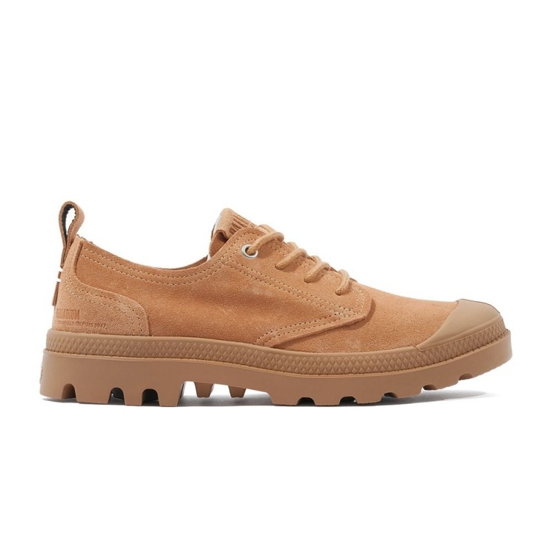 Palladium 帕拉丁 PALLADIUM 休閒鞋 PAMPA OX SKIN 卡其 麂皮 低筒靴 男女 74385-284