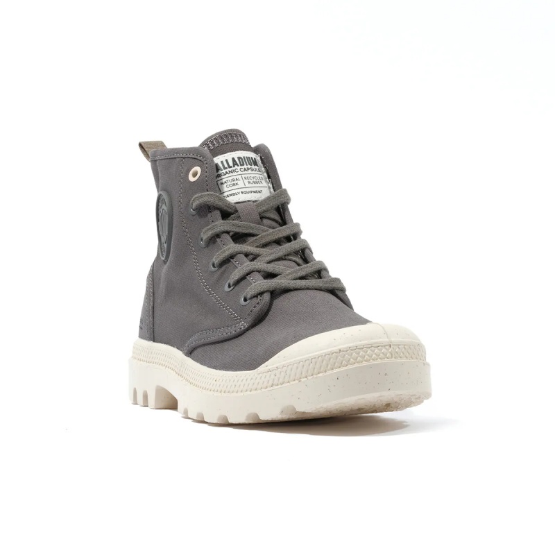 Palladium 帕拉丁 PALLADIUM 休閒鞋 PAMPA HI ZIP ORGANIC 深灰 拉鍊 帆布軍靴 女 79101-056