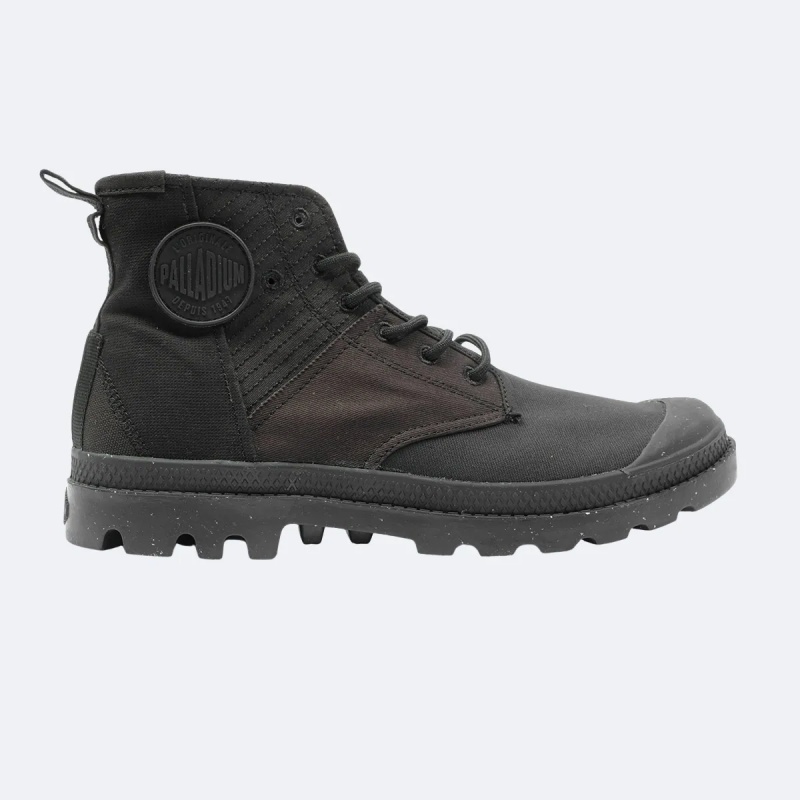 Palladium 帕拉丁 PALLADIUM 休閒鞋 PAMPA HI RE GENERATE 全黑 高筒 有機棉 軍靴 男女 79128-008