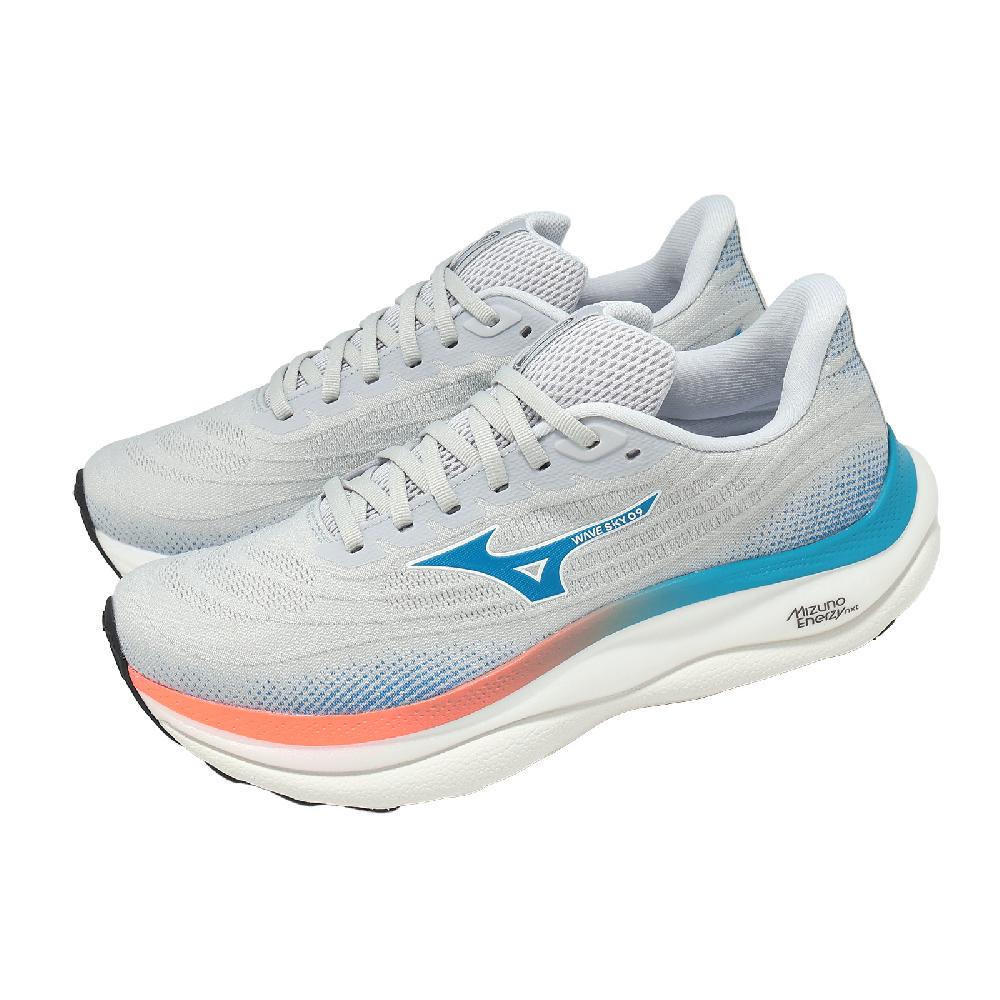 MIZUNO 美津濃 慢跑鞋 Wave Sky 9 超寬楦 男鞋 灰 厚底 緩震 運動鞋 J1GC2511-61