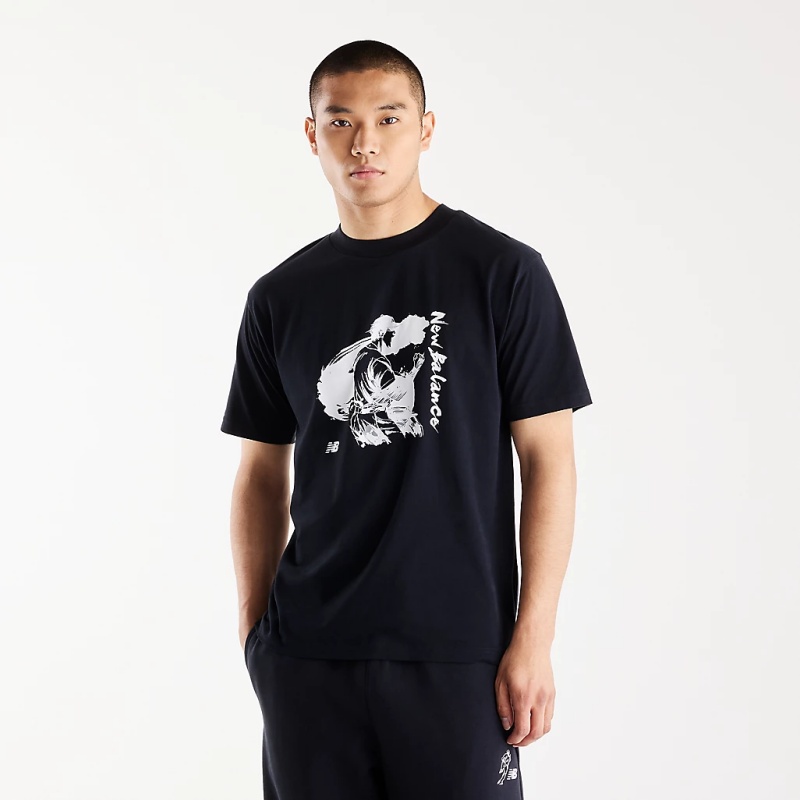 New Balance 紐巴倫 NEW BALANCE 短T NB 黑色 大谷翔平 短袖 上衣 男 MT62W3EEBK