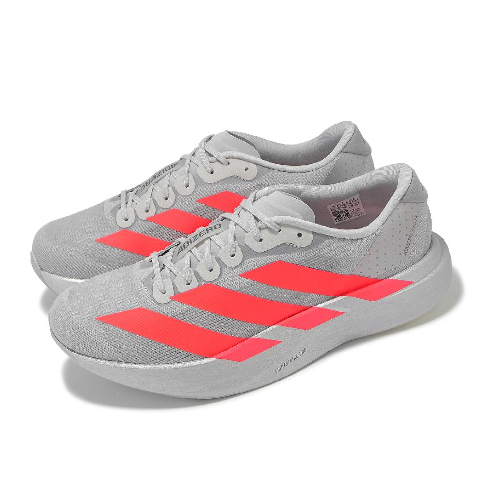 adidas 愛迪達 慢跑鞋 Adizero Evo SL M 男鞋 灰 紅 緩震 運動鞋 KI3381