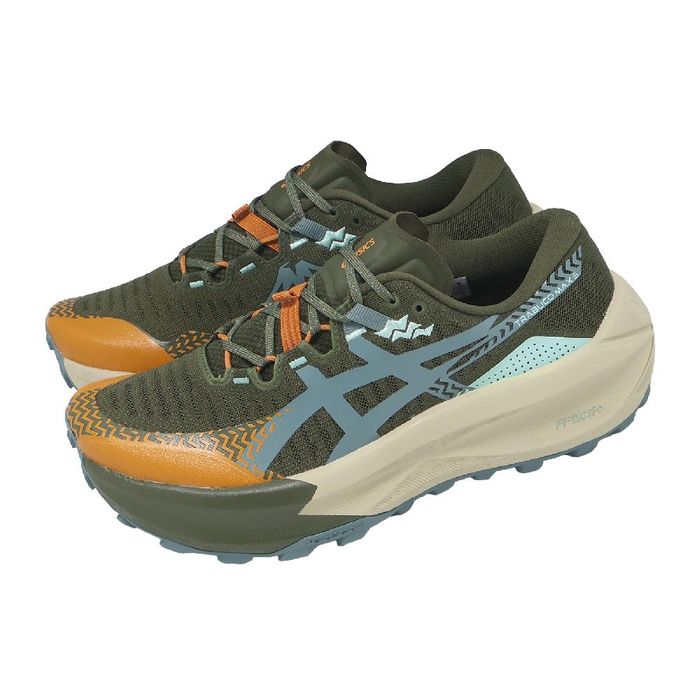 Asics 亞瑟士 越野跑鞋 Trabuco Max 5 男鞋 綠 戶外 緩震 抓地 厚底 1011C164200