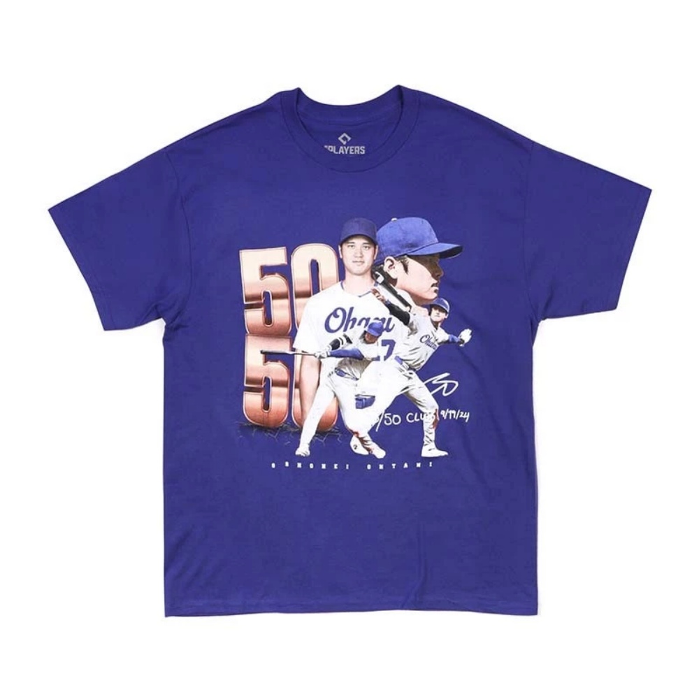Mitchell & Ness MITCHELL & NESS M&N MLB 短T 藍紫 大谷翔平 50/50 CLUB TEE 男 MLBOHT5050BU