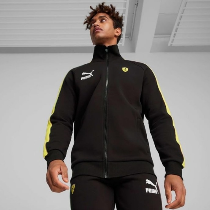 PUMA 彪馬 PUMA 外套 車迷系列 T7 黑 法拉利 經典 立領外套 男 62519801