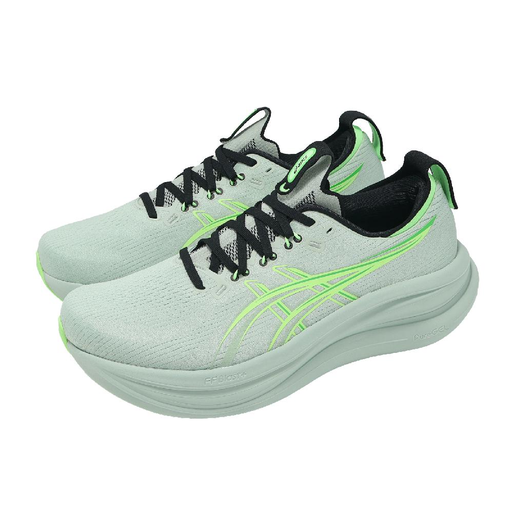 Asics 亞瑟士 慢跑鞋 GEL-Nimbus 28 4E 超寬楦 男鞋 灰 綠 緩震 運動鞋 1011C145400