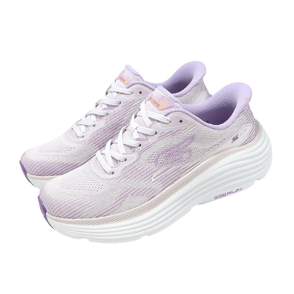 SKECHERS 斯凱奇 慢跑鞋 Max Cushioning Endeavour Slip-Ins 女鞋 紫 厚底 129484LAV
