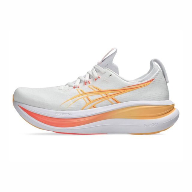 Asics 亞瑟士 Asics 亞瑟士 GEL-Nimbus 28 1012B899-102 女 慢跑鞋 緩衝 曙光系列 跑鞋 白橘