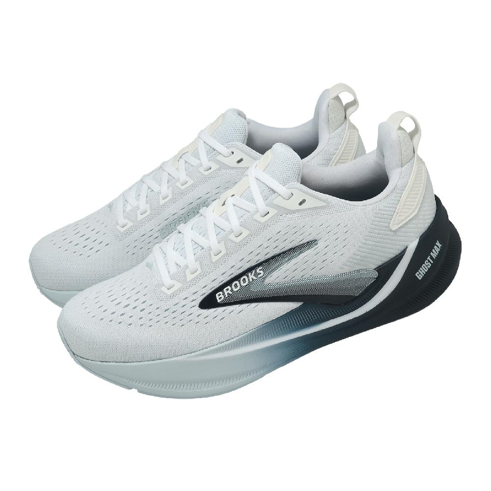BROOKS 慢跑鞋 Ghost Max 4 2E 男鞋 寬楦 白 厚底 緩震 魔鬼極致 1104962E151