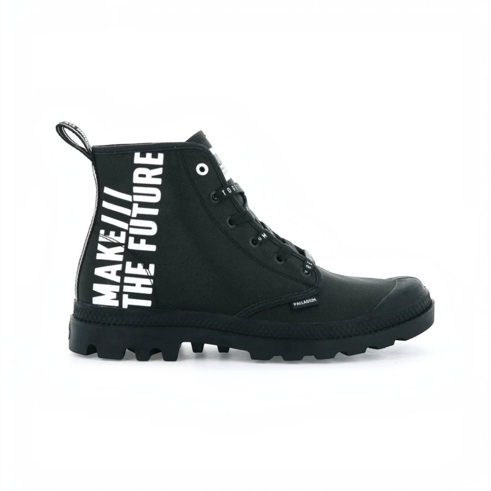 Palladium 帕拉丁 PALLADIUM 休閒鞋 PAMPA HI FUTURE 黑色 標語 軍靴 女 76885-008