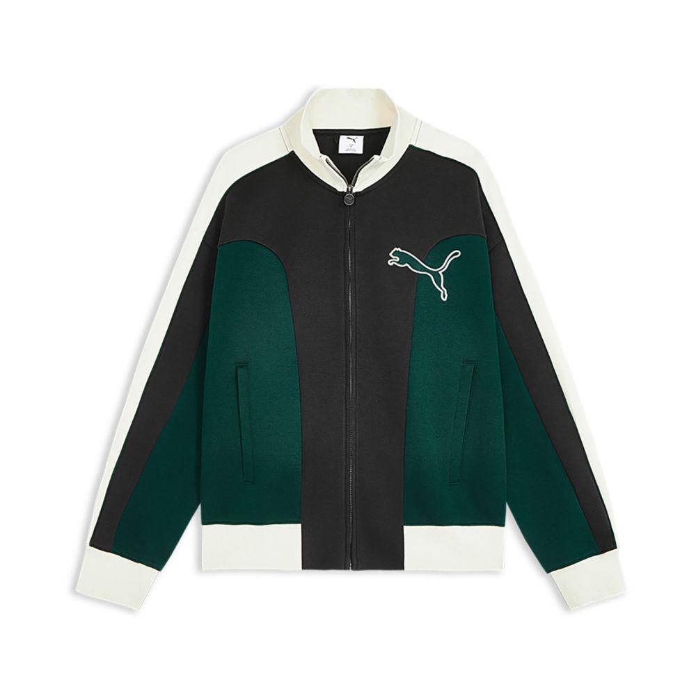 PUMA 彪馬 PUMA 外套 流行系列 T7 LOTC 黑綠 立領外套 男 63981101