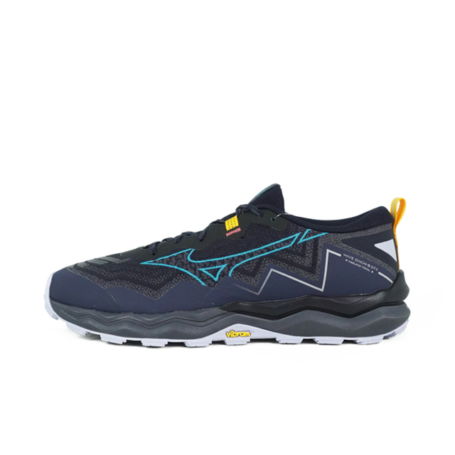 MIZUNO 美津濃 Mizuno Wave Daichi 9 Gtx [J1GJ255651] 男 戶外 慢跑 越野鞋 防水 透氣 藍 灰