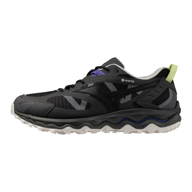 MIZUNO 美津濃 Mizuno 美津濃 Wave Mujin TL GTX D1GA237311 男 越野鞋 Gtx防水 野跑 黑 藍