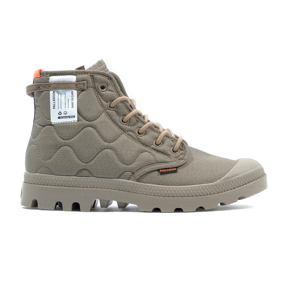 Palladium 帕拉丁 PALLADIUM 休閒鞋 PAMPA RE-QUILTED 軍綠 拉鍊 高筒軍靴 男女 74386-383