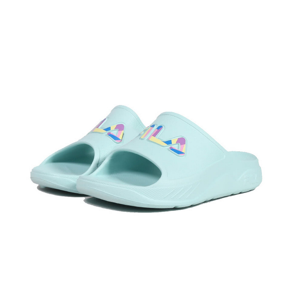 Fila PLUMPY SLIDE2 Slipper 男鞋 女鞋 運動拖鞋 藍綠色-4S334Y666