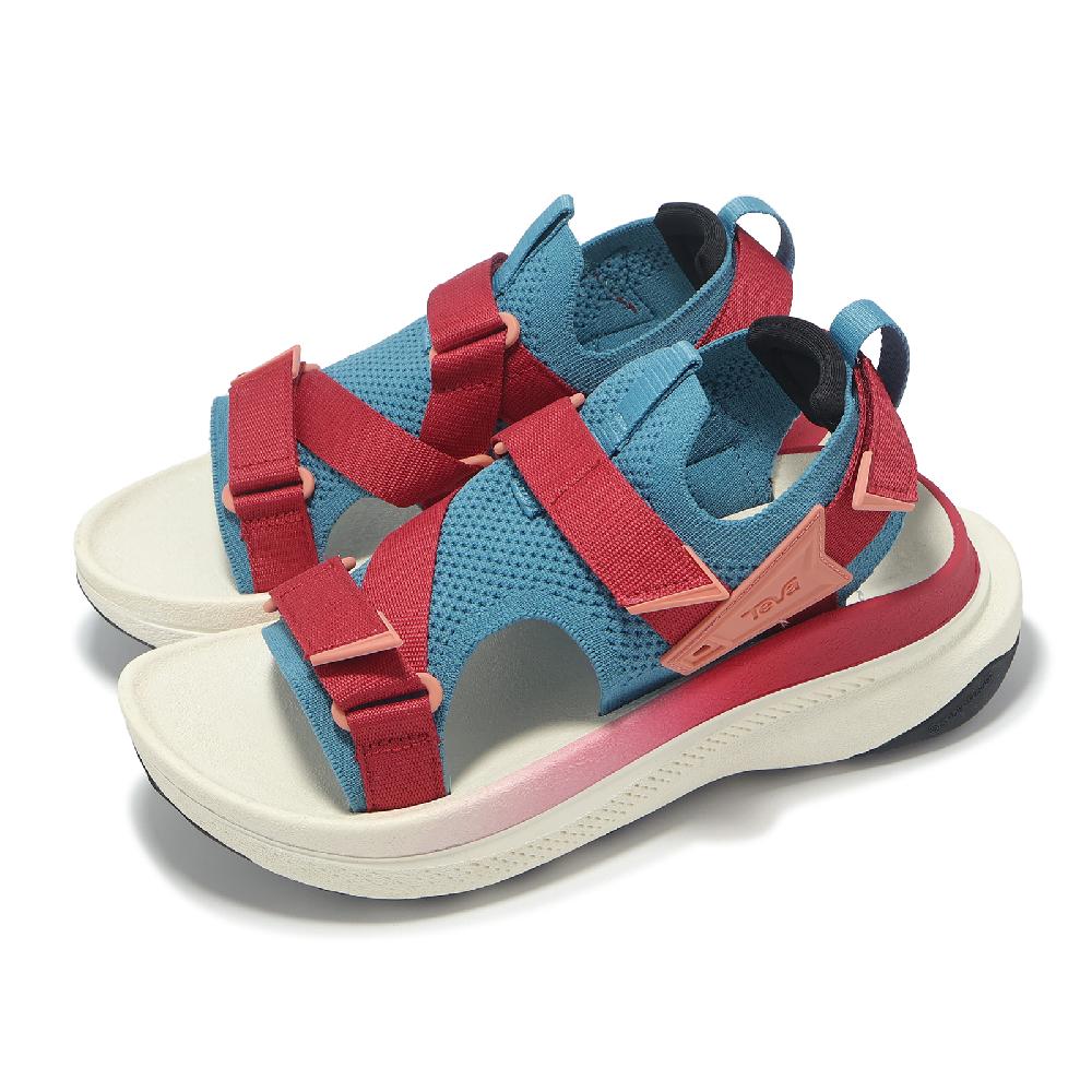 TEVA 戶外涼鞋 W Aventrail 女鞋 紅 飛燕草藍 針織鞋面 緩衝 魔鬼氈 越野跑涼鞋 1156131LPR