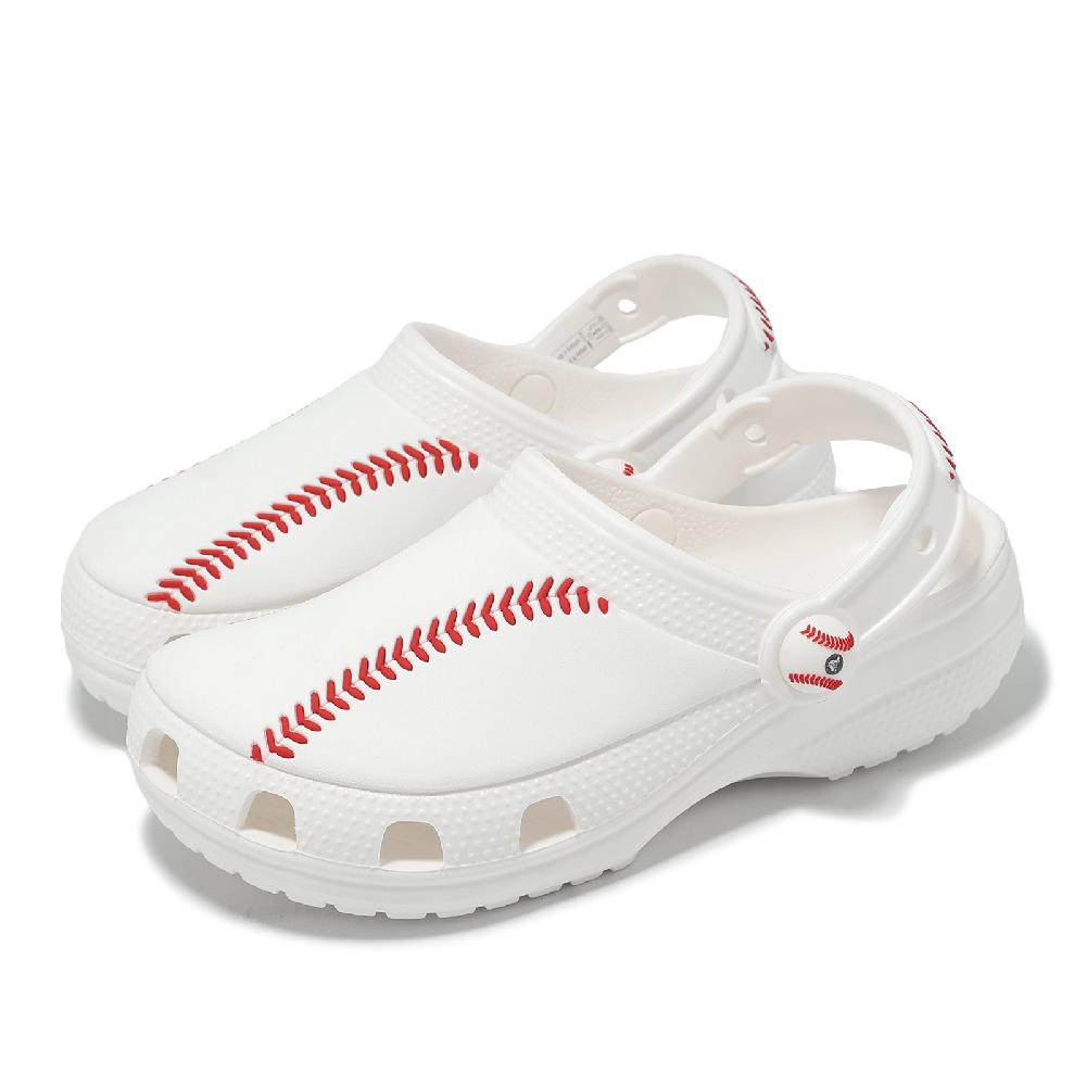 Crocs 卡駱馳 洞洞鞋 Classic Baseball Clog K 大童 小朋友 白紅 棒球克駱格 卡駱馳 211259100