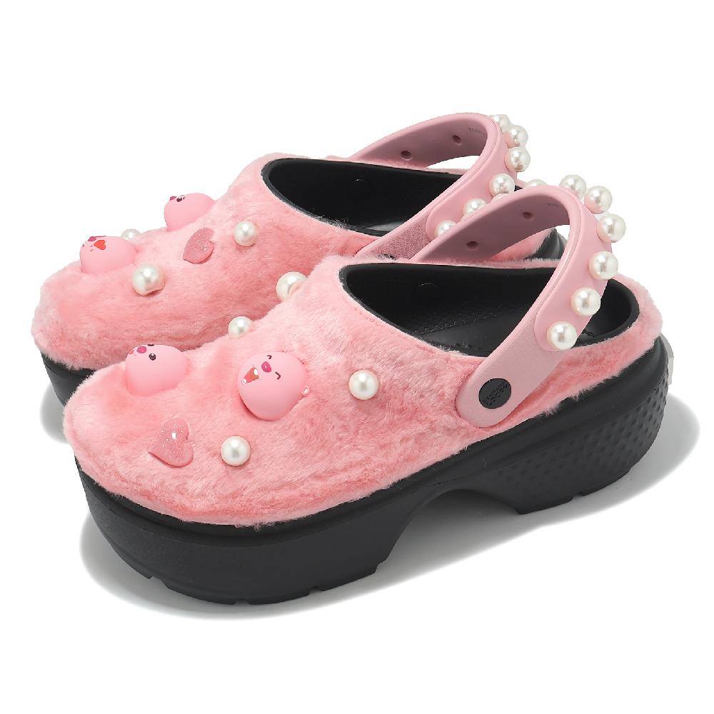 Crocs 卡駱馳 x Loopy 洞洞鞋 Stomp Clog 男鞋 女鞋 粉 黑 聯名 露比雪屋克駱格 厚底 21052390H