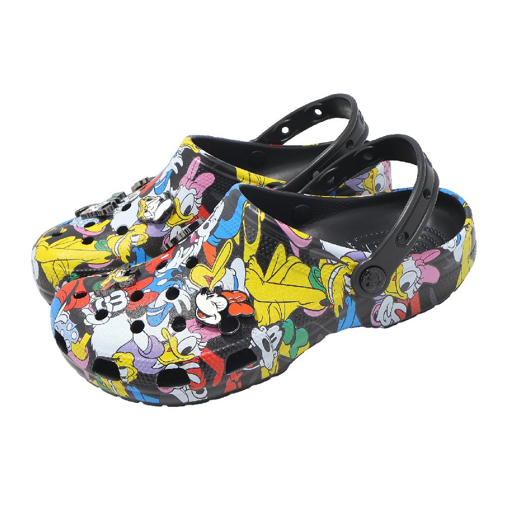 Crocs 卡駱馳洞洞鞋Classic painted Floral Clog 男鞋女鞋黑沙彩繪花卉