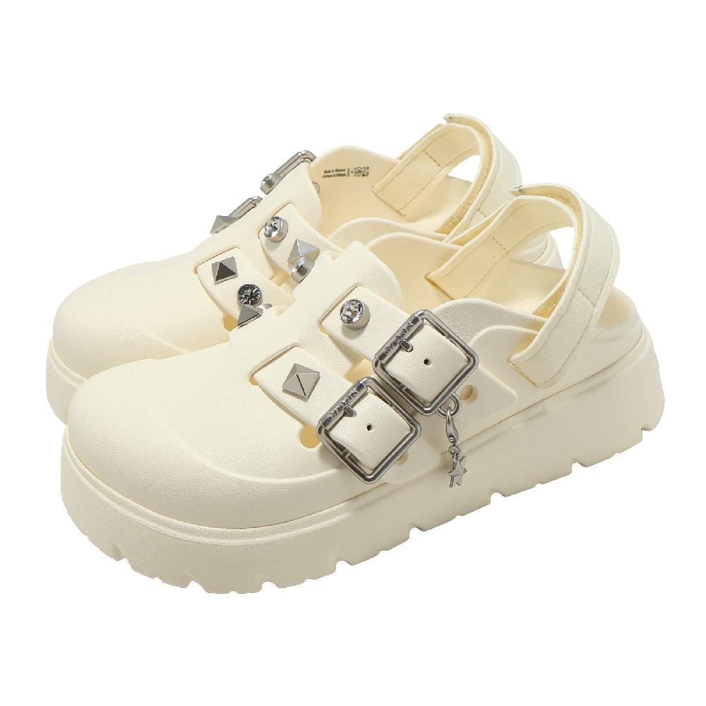 Crocs 卡駱馳 涼鞋 Loaferette Star Studded 女鞋 米 龐克星光熠熠 2142120WV