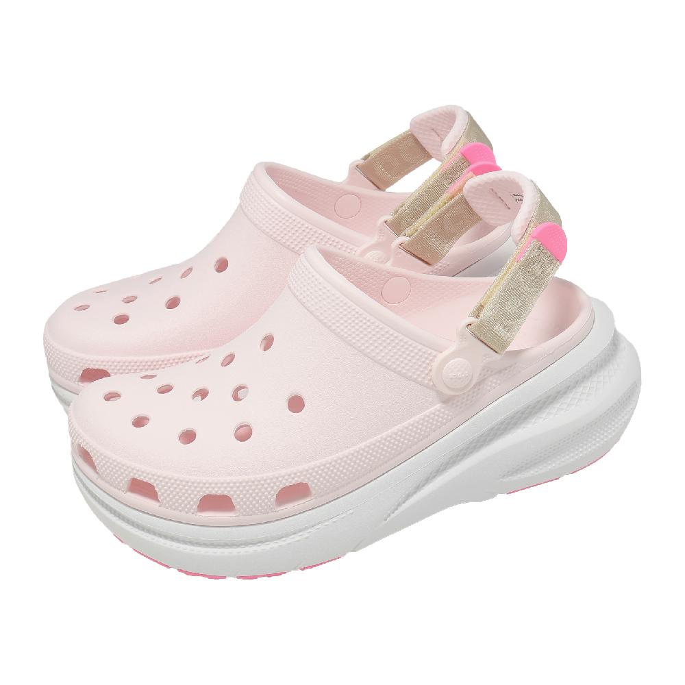 Crocs 卡駱馳 洞洞鞋 New Crush Move Clog 男女鞋 動感泡芙拼色克駱格 冰粉 2140967DF