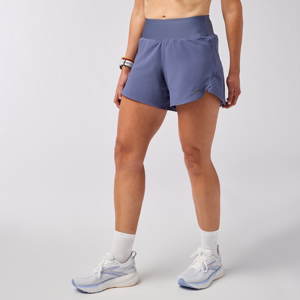 BROOKS 女 Chaser 慢跑短褲2.0_5吋_暗影藍 (221707414)