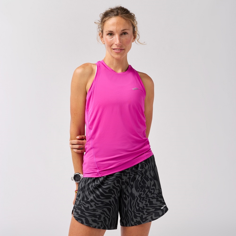 BROOKS 女 Sprint Free 運動背心 3.0_洋紅色 (221713588)