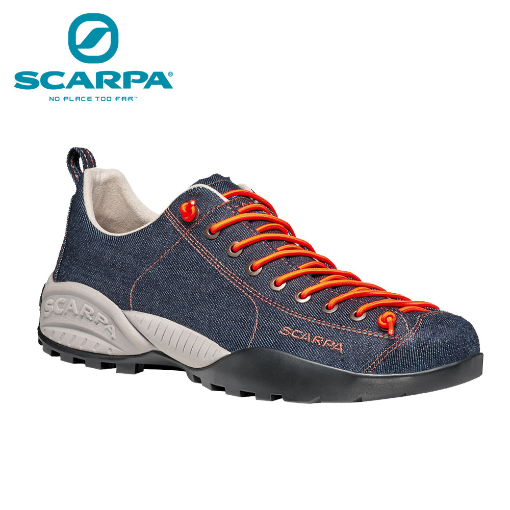 SCARPA 原廠貨 中性 MOJITO DENIM 低筒登山鞋/郊山鞋/休閒鞋 藍色單寧(32605350-Blue Denim)