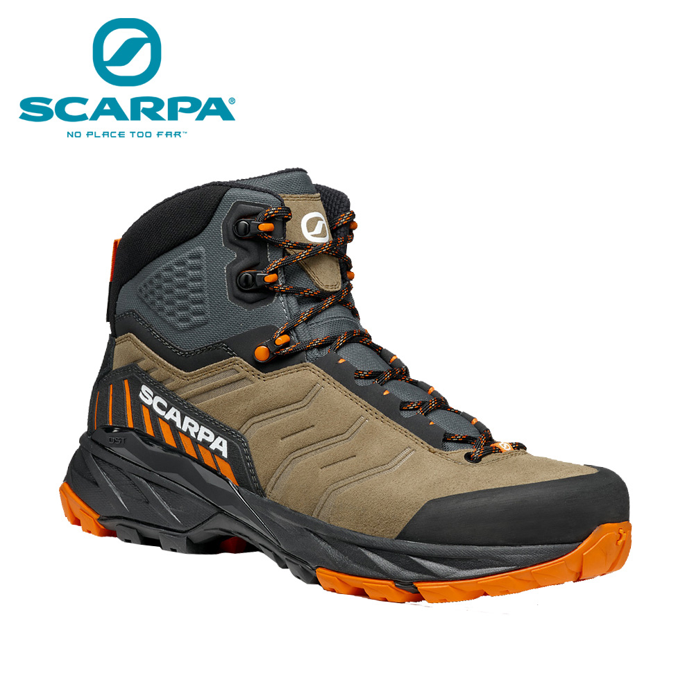 SCARPA 原廠貨 中性 RUSH TRK GTX 中筒 防水登山鞋/百岳 沙漠/芒果(63140-200)