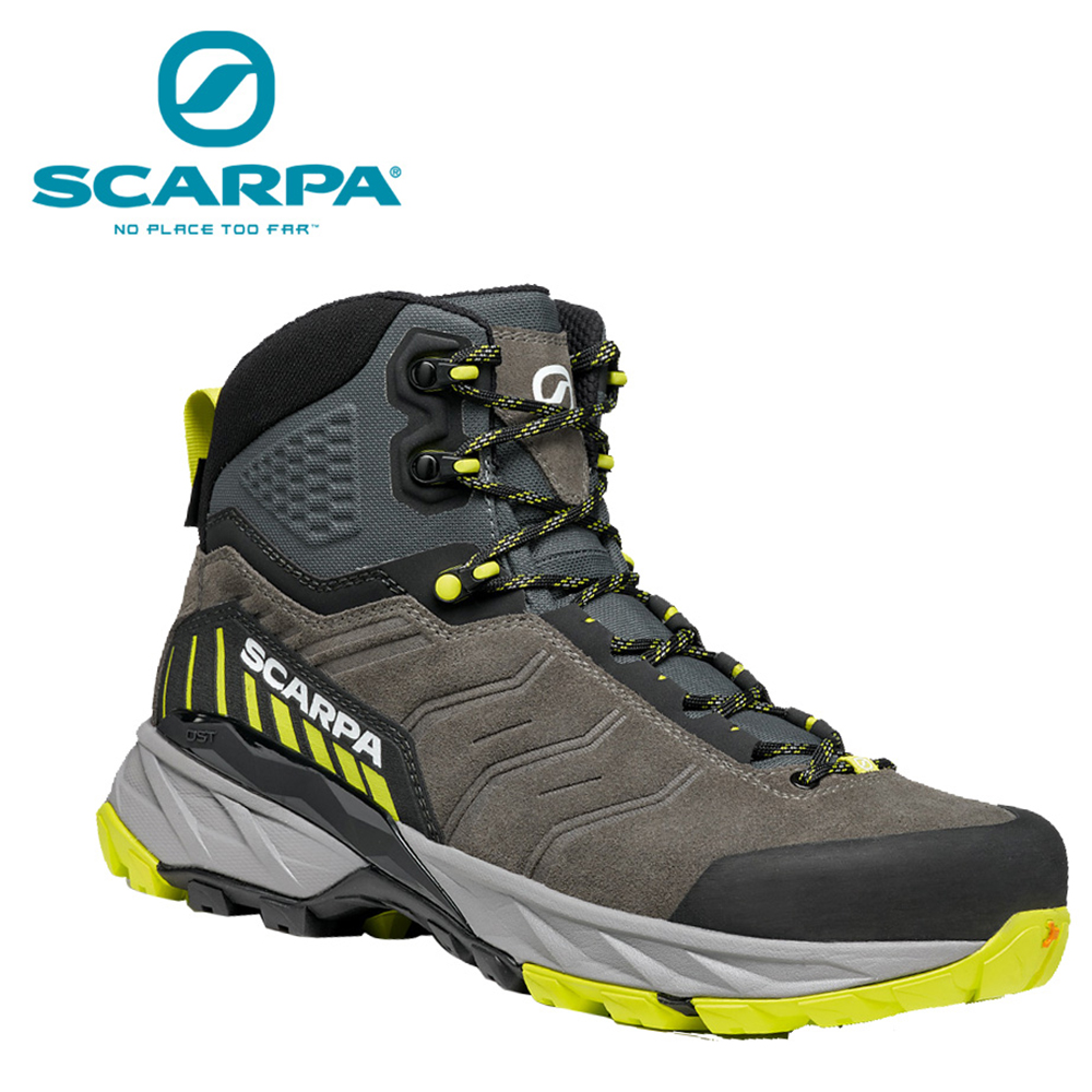 SCARPA 原廠貨 中性 RUSH TRK GTX 中筒 防水登山鞋/百岳 鈦灰/萊姆(63140-200)