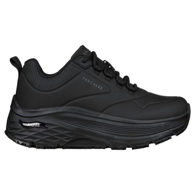 SKECHERS 斯凱奇 Skechers Max Cushioning Arch Fit SR [108112BLK] 女 工作鞋 抗油防滑 黑