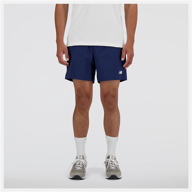 New Balance 紐巴倫 短褲 NB 深藍 刺繡LOGO 梭織 5吋短褲 男 MS41517NNY