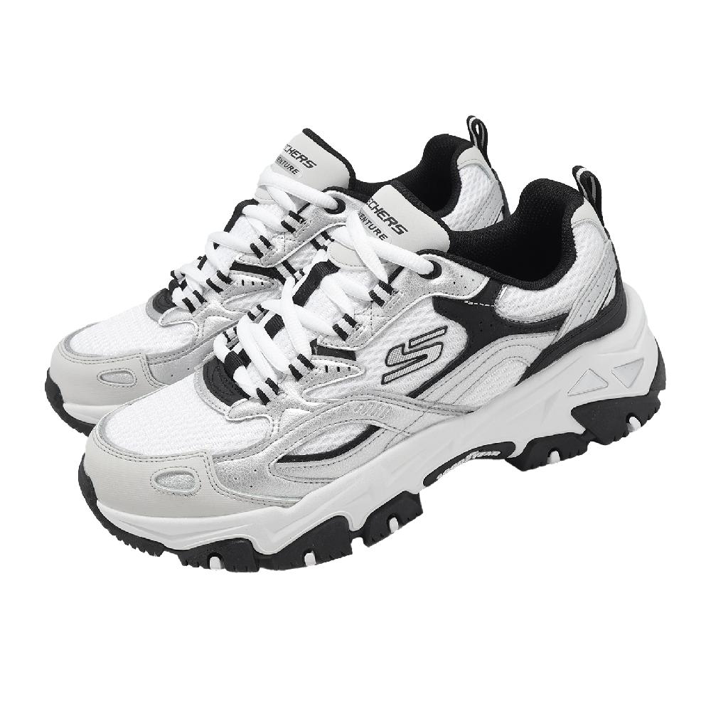 SKECHERS 斯凱奇 戶外鞋 D Lites Hiker 男鞋 銀 老爹鞋 越野 抓地 237425SLBK