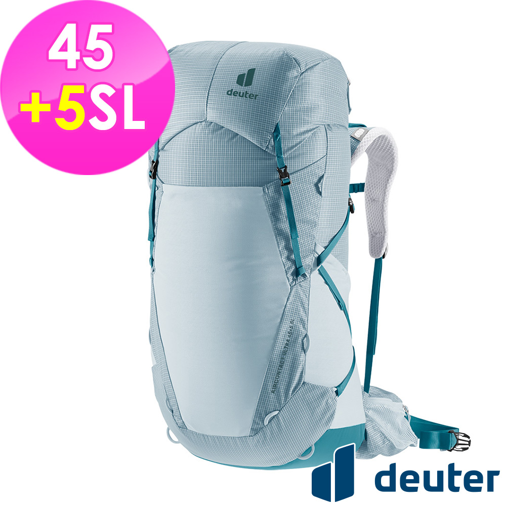 Deuter 【德國】AIRCONTACT ULTRA拔熱式透氣背包45+5SL (3360022 水藍/登山/健行/輕量/女用登山背包)