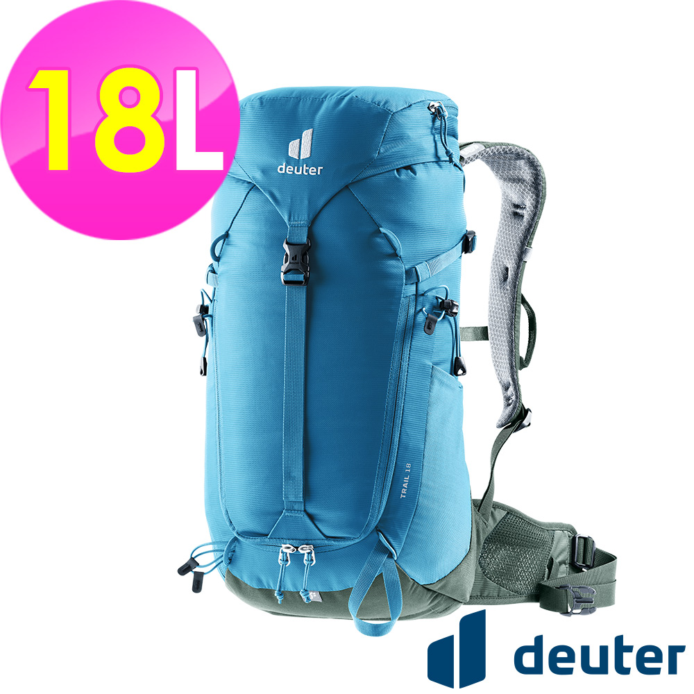 Deuter _德國 _TRAIL 輕量拔熱透氣背包18L (3440124 藍/登山/健行)