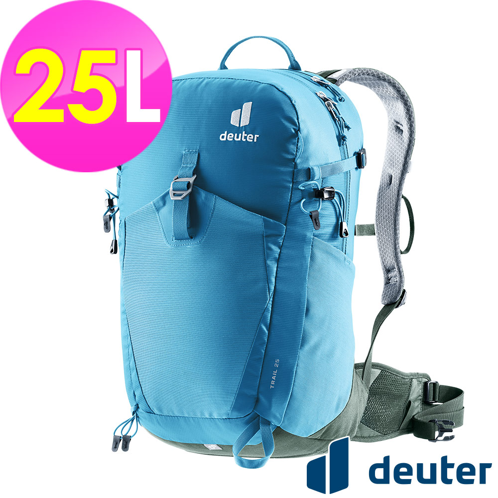 Deuter _德國_TRAIL 輕量拔熱透氣背包25L (3440524 藍/登山/健行)