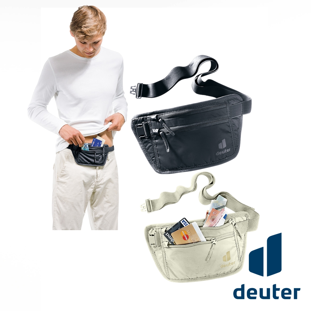Deuter _德國_SECURITY MONEY BELT I隱藏式貼身腰包3950226黑、沙灘/護照證件包/旅遊防盜胸前包袋