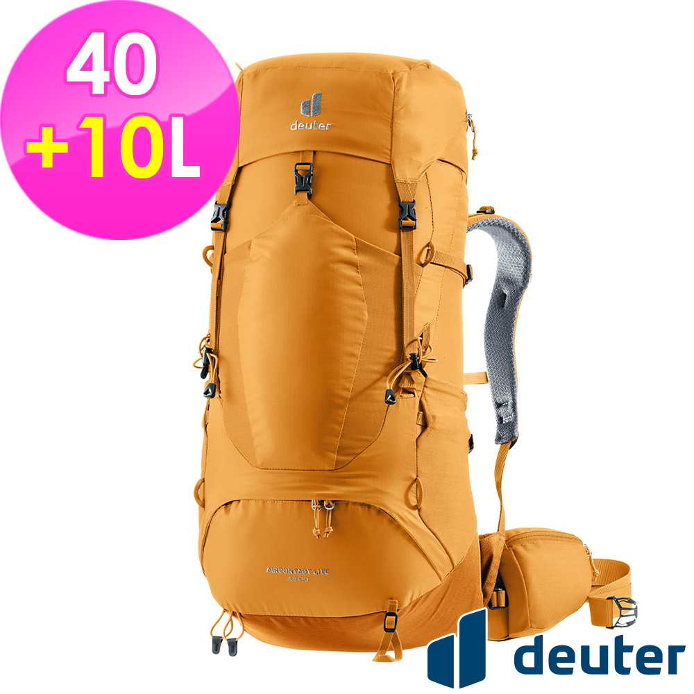 Deuter _德國_AIRCONTACT LITE拔熱式透氣背包40+10L (3340123 楓葉橘/長途登山包/自助背包客)