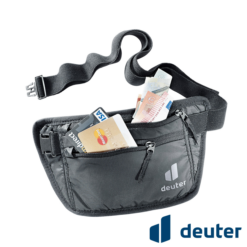 Deuter _ 德國_SECURITY MONEY BELT I隱藏式貼身腰包3950621黑/護照證件包/旅遊防盜胸前包袋