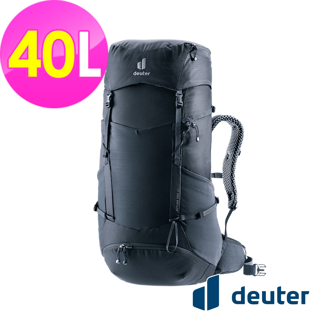 Deuter _德國_FUTURA PRO_40L 透氣網架背包3401526黑/登山包/自助旅遊包