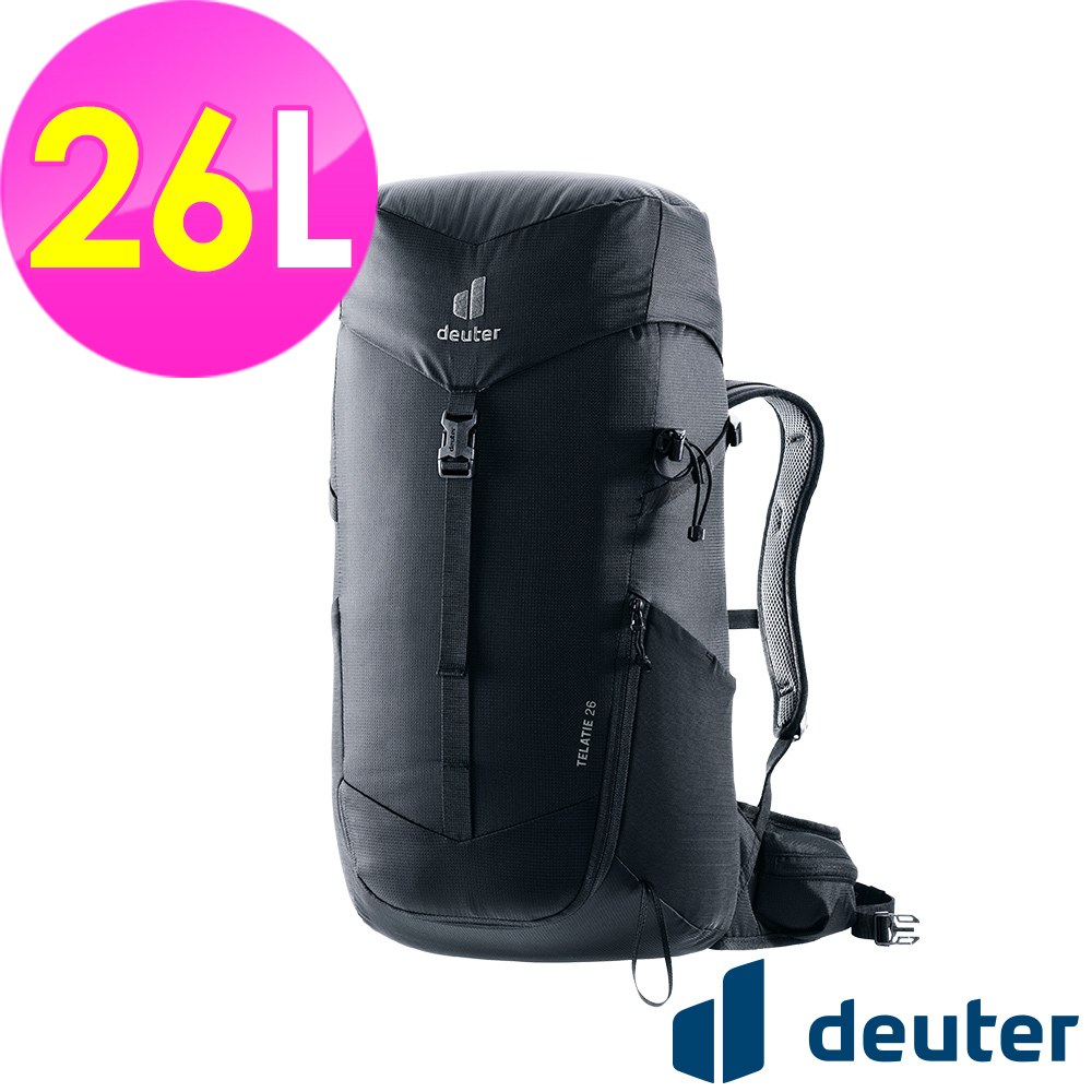Deuter _ 德國_TELATIE 26L輕量拔熱透氣背包3450127黑/登山背包