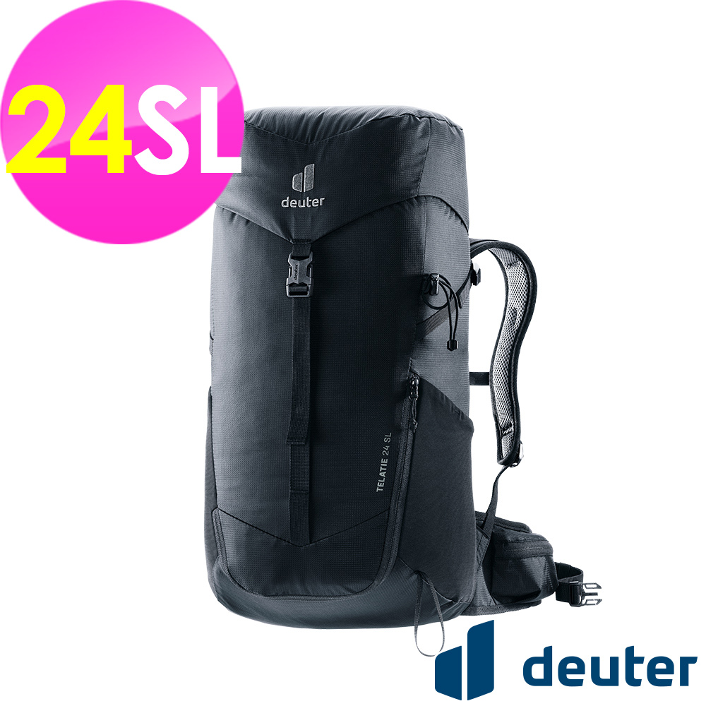 Deuter _ 德國_TELATIE 24SL輕量拔熱透氣背包3450027黑/登山背包/女性窄肩款